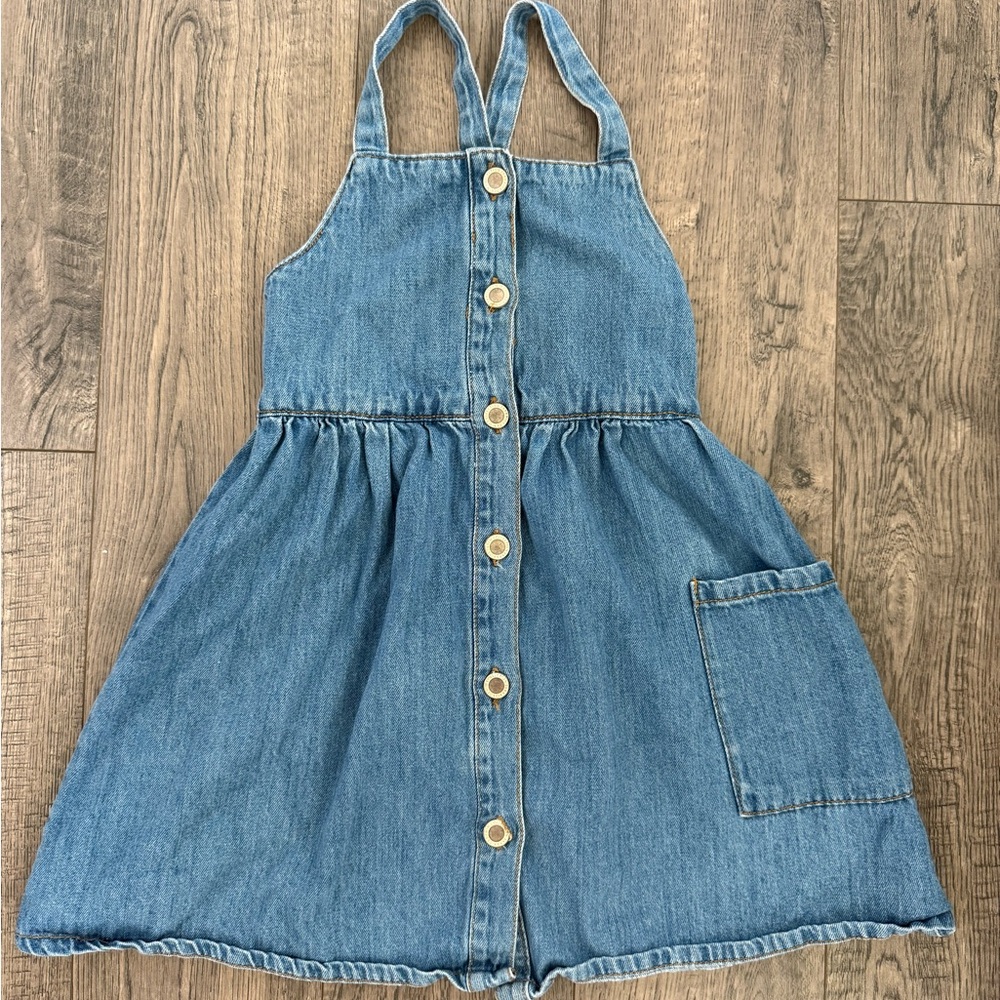 SOLD Zara kids Denim Button-Down Dress with Pocket